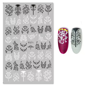 (37 models) Black Lines Fall Nails Stickers