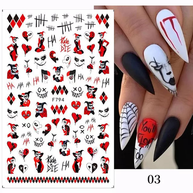 Halloween Theme Nail Stickers