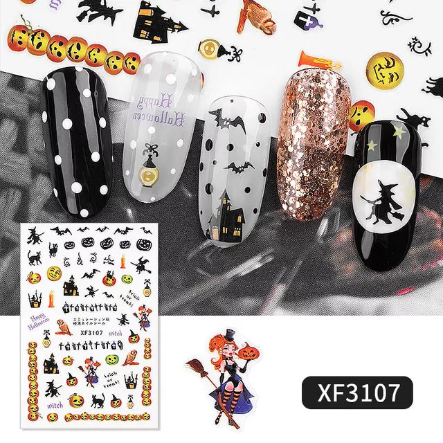 Colorful Halloween Nail Stickers