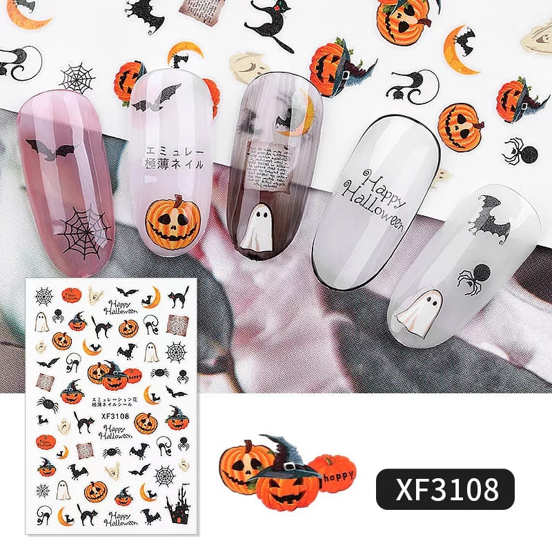 Colorful Halloween Nail Stickers