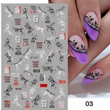 (37 models) Black Lines Fall Nails Stickers