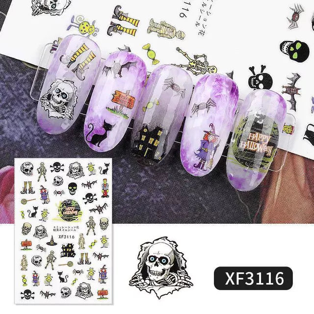 Colorful Halloween Nail Stickers