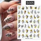 (37 models) Black Lines Fall Nails Stickers