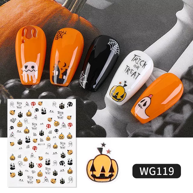 Colorful Halloween Nail Stickers